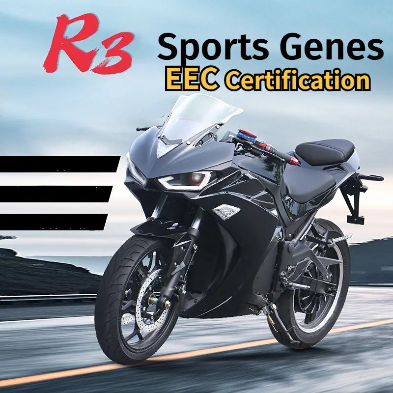 【Sales Champion】R3/V6 Electric Sport Bike| 3000W Motor|High Speed|200km Long Range| EEC Certification|Track Genes